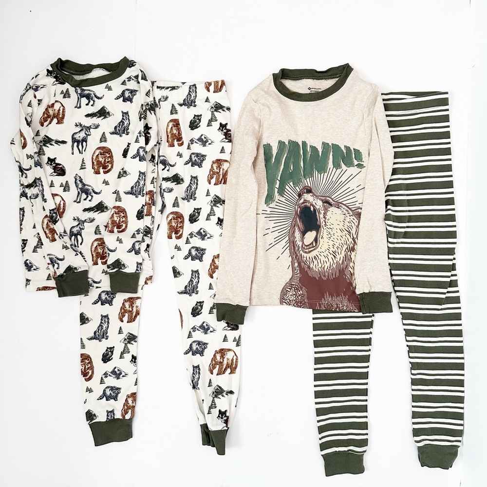 4pc Boys Wild Animal PJs Pajamas